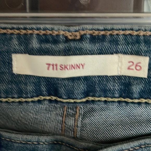 Levi’s 711 Skinny Embellished Jeans 26 - Picture 6 of 10